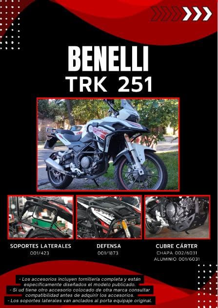Soportes laterales para Benelli TRK 251